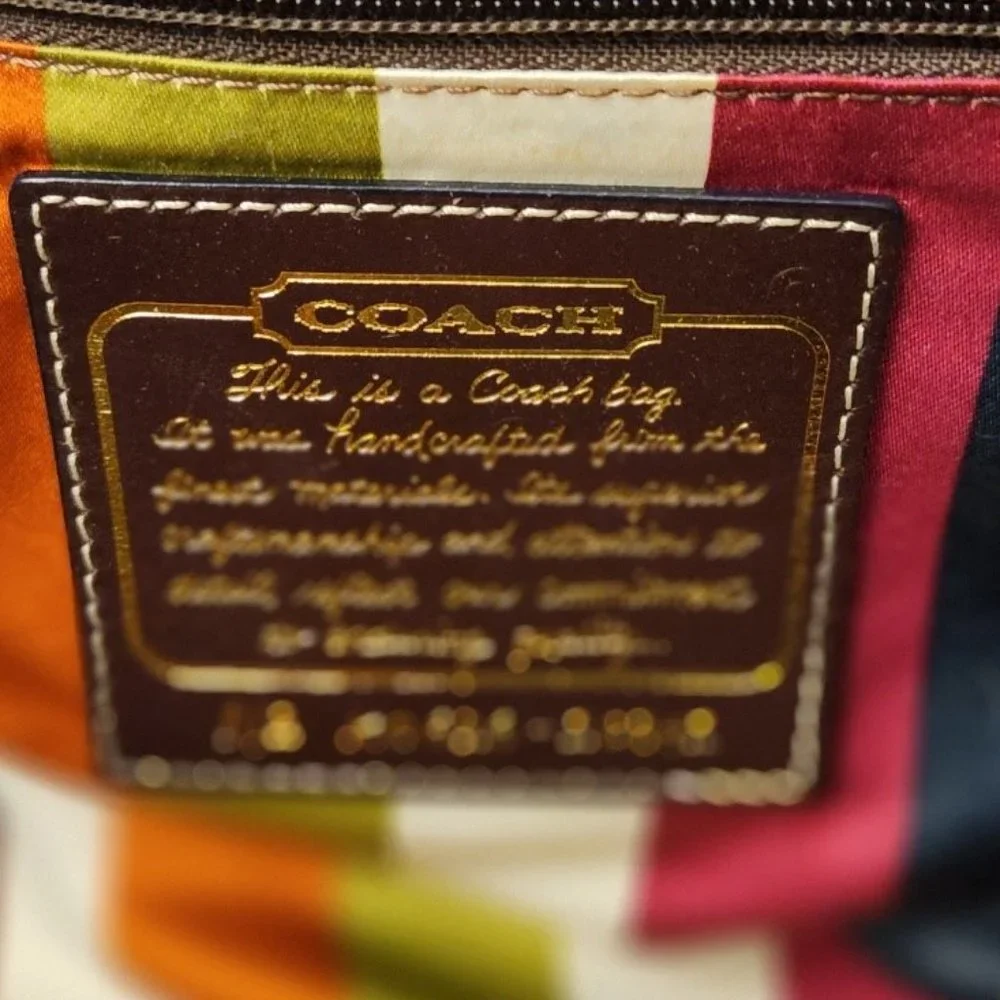 Coach Legacy Signature Black 65th Anniversary Bag with Gold Accents - Picture 5 of 15